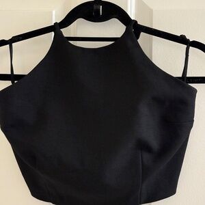 Renee and Company Black Button-Back Crop Top | Size M